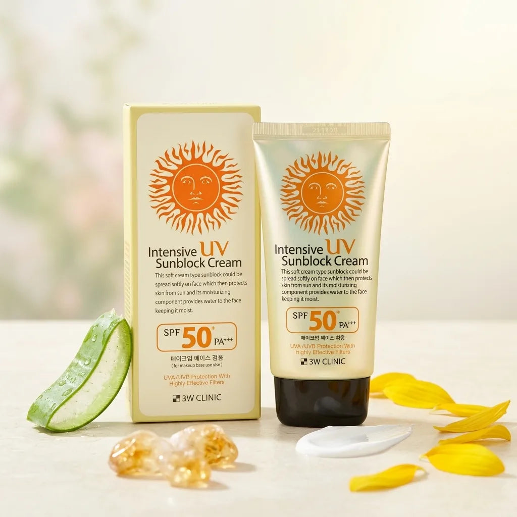 3W Clinic Intensive UV Sunblock Cream SPF50+ PA+++ | Siaflor
